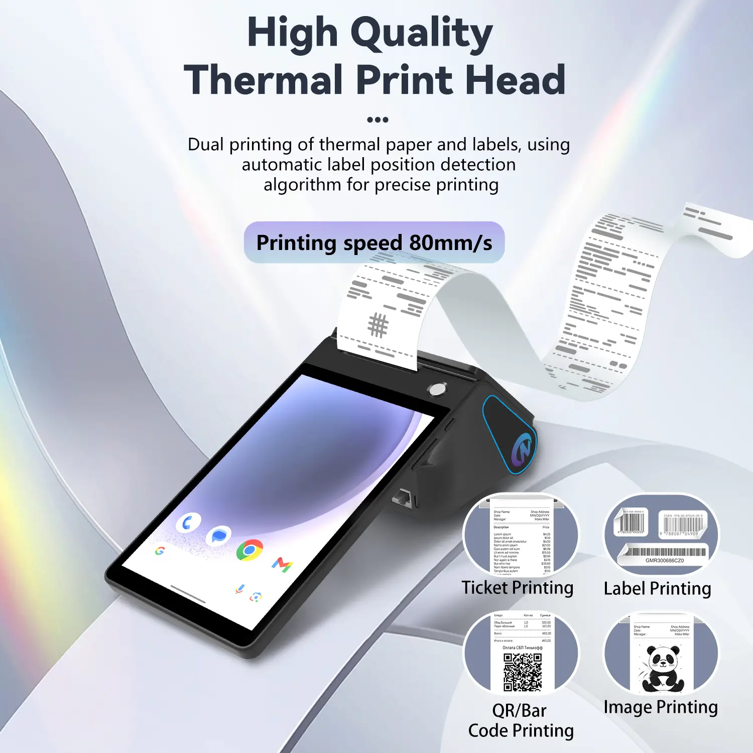 Máy POS Android Z108S 8 inch màn hình kép, Android 14.0 6