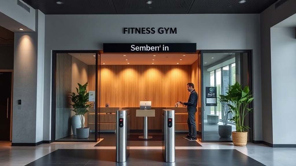 Cổng kiểm soát ra vào phòng gym bằng đầu đọc ZK