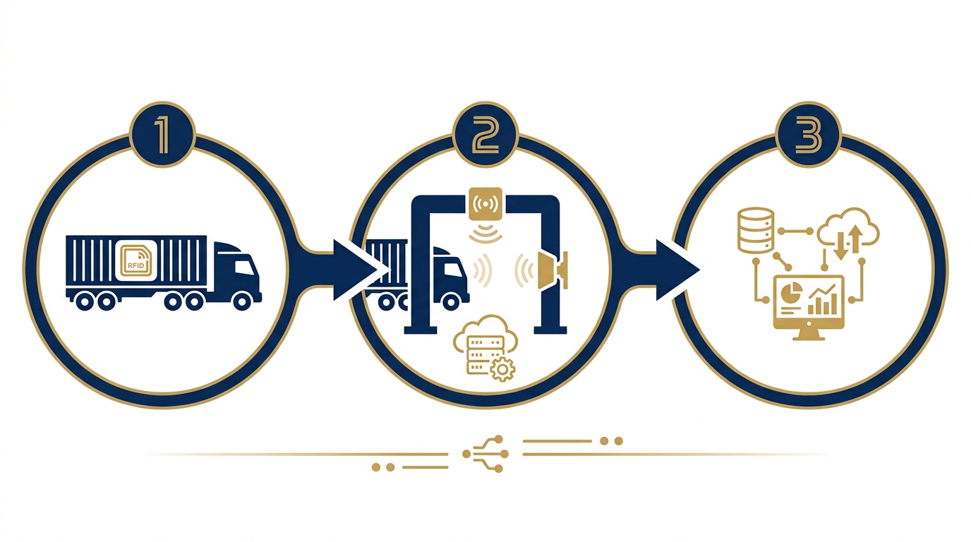 Cổng RFID hoạt động như thế nào tại cổng kho & xe container?