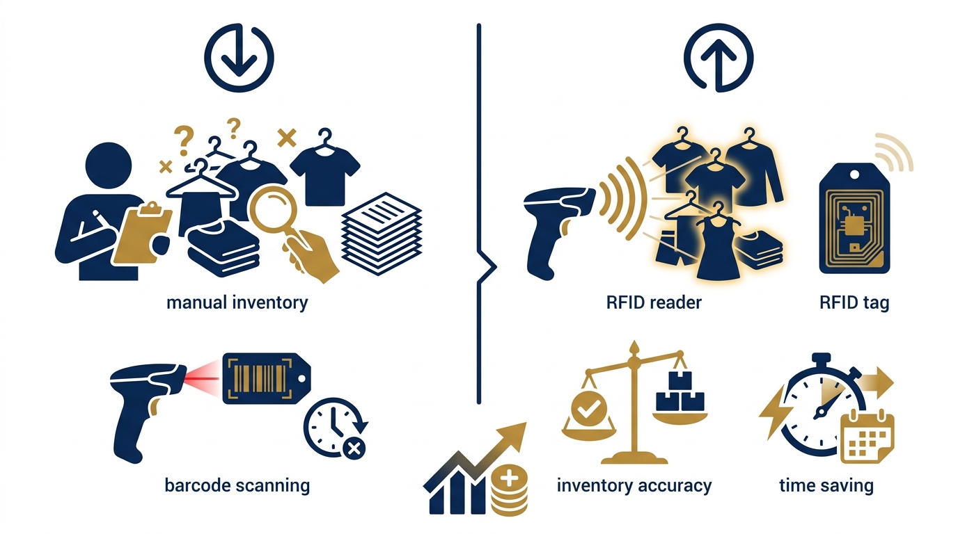 Vì sao chuỗi thời trang Việt cần chuyển từ kiểm kê thủ công sang RFID?