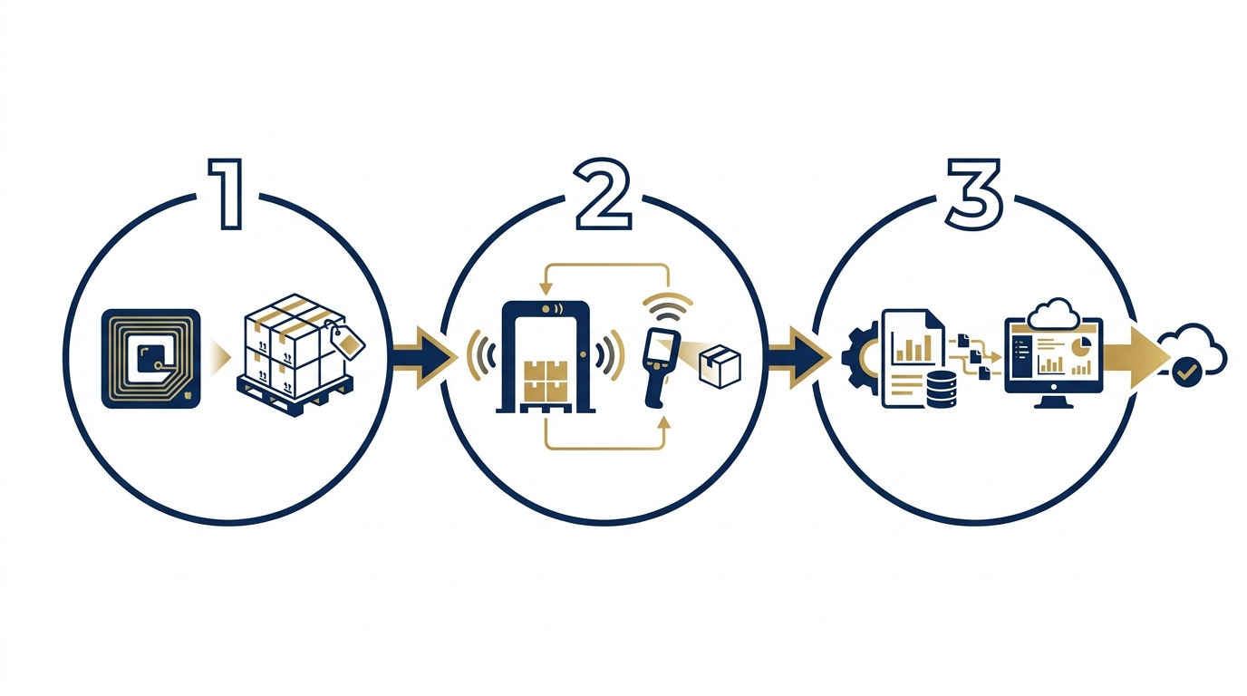 Hệ thống RFID truy xuất lô sản xuất hoạt động thế nào?