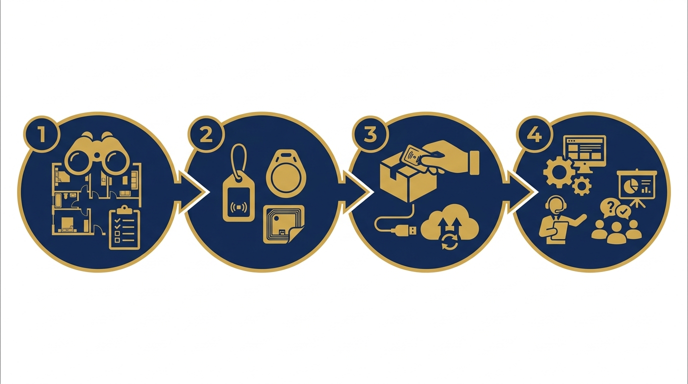 Quy trình triển khai RFID kiểm kê tài sản trong 4 bước