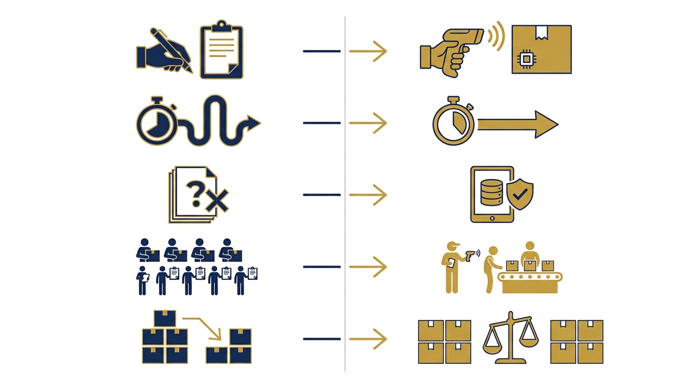 So sánh truy xuất nguồn gốc thủ công vs RFID: Khác biệt năng suất bao nhiêu?