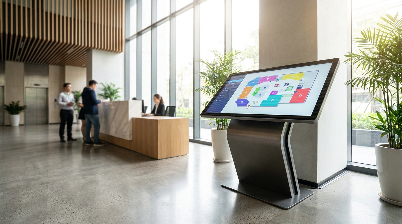 Kiosk chỉ dẫn đường đi cho tòa nhà: Giải pháp wayfinding số tối ưu trải nghiệm