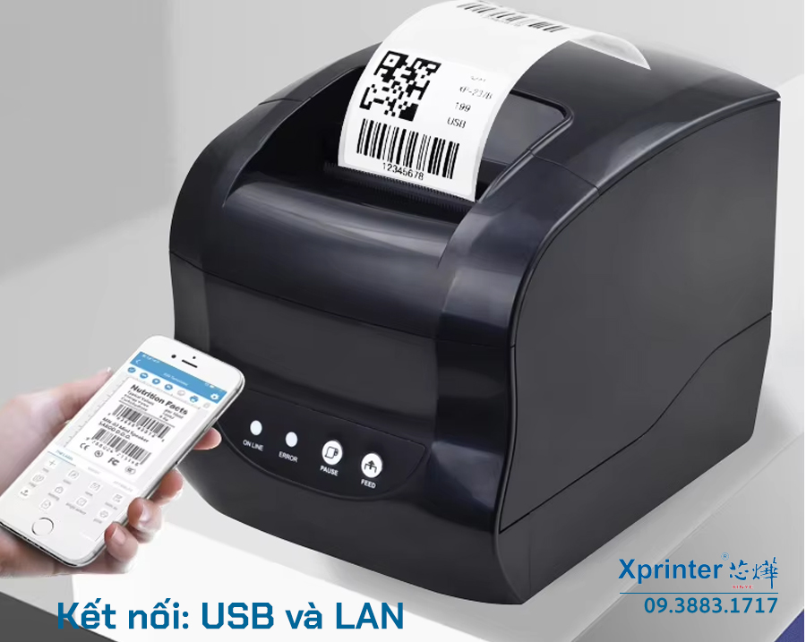 Xprinter XP-365B 감열 바코드 프린터 80mm, USB/LAN 6