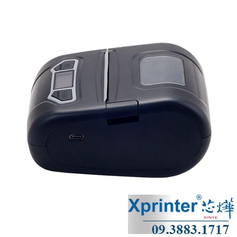Máy in hóa đơn di động Xprinter XP-P201A — LCD 19 ngôn ngữ, pin 2550mAh 6