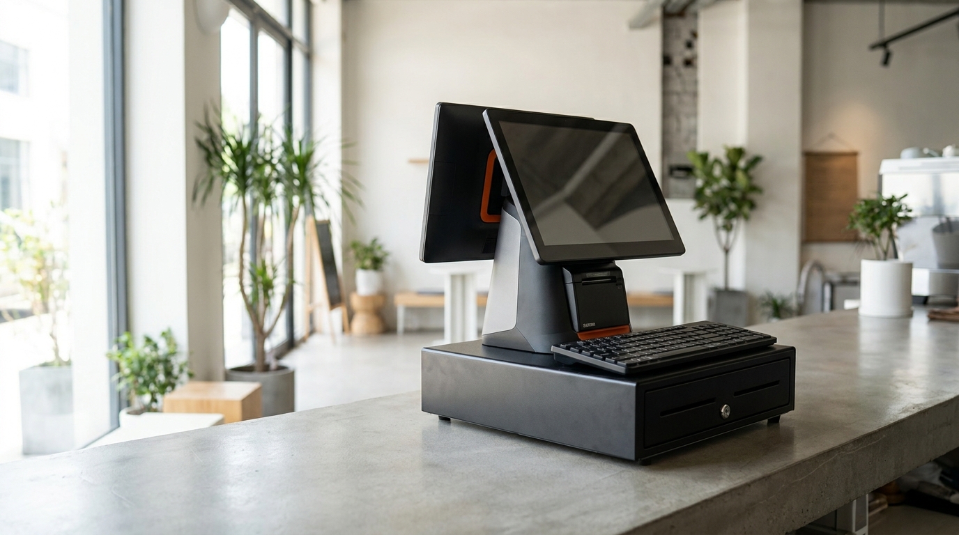 Máy POS Desktop SUNMI D2s COMBO – In, Ngăn Tiền, Bàn Phím Tích Hợp