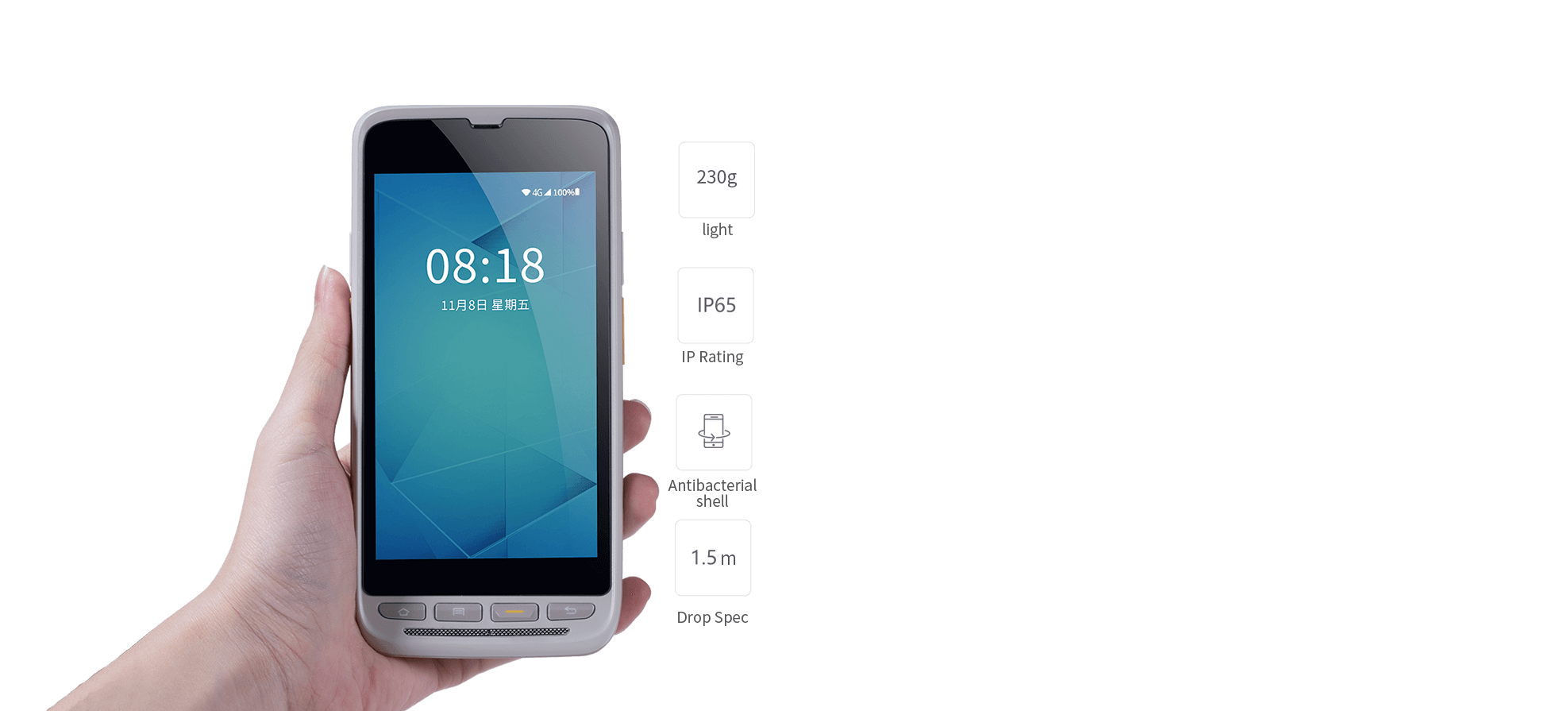 iData 55HC — Thiết bị đầu cuối y tế thông minh Android 11, IP67 - ảnh 4