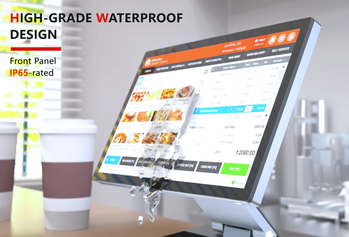 Elanda Flagship X3 15.6" Ultra-Narrow Bezel Foldable Windows POS Terminal 5