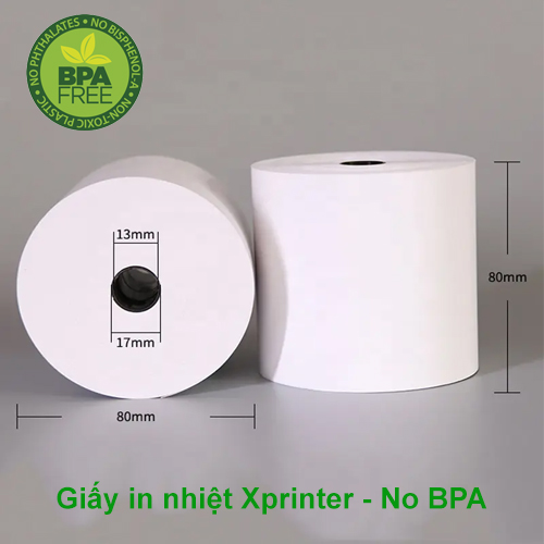 Thermal paper 80mm x 80mm (K80x80) 55m roll 70gsm - image 1