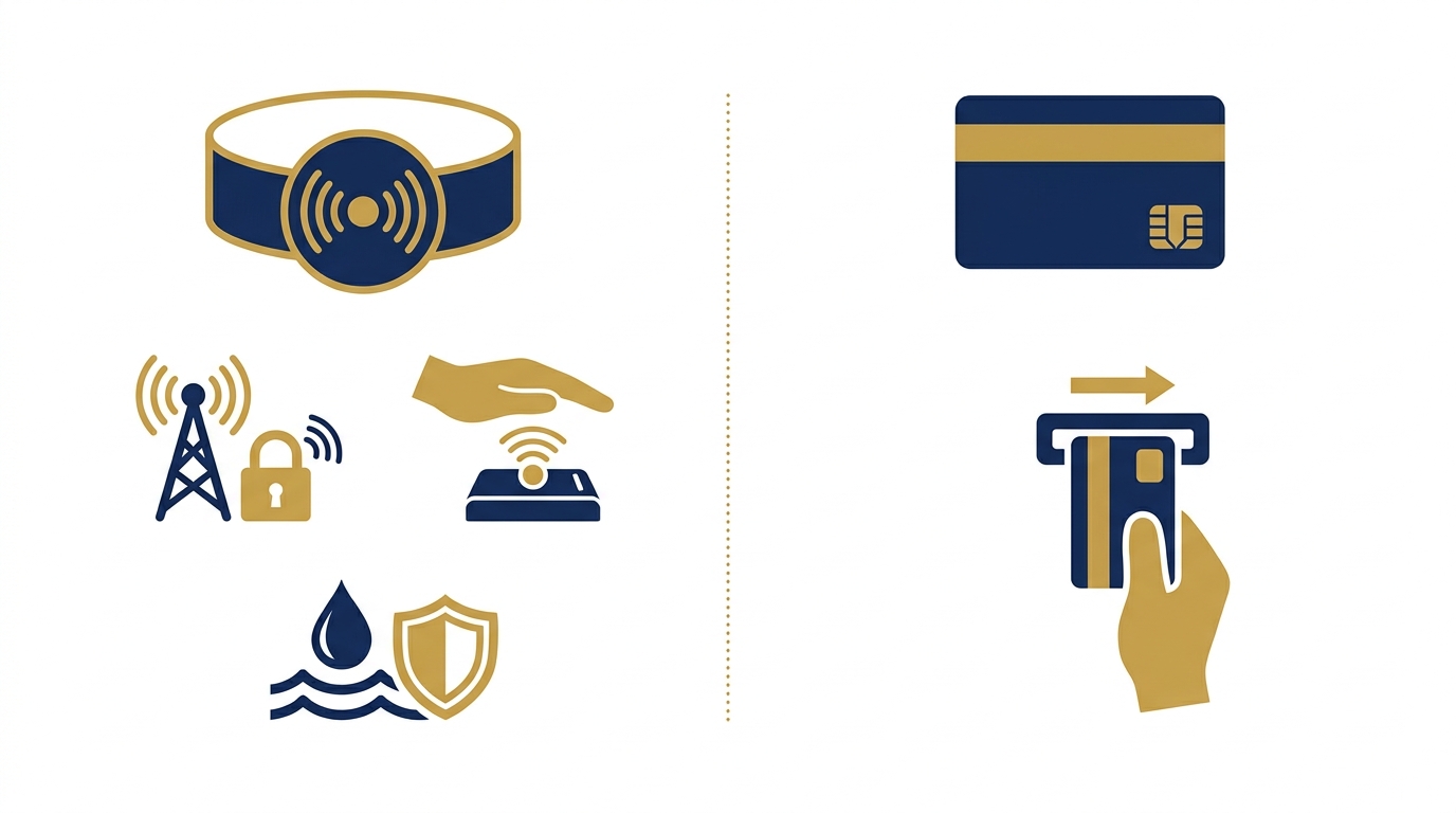 4. Vòng tay RFID không chạm khác gì thẻ từ truyền thống?