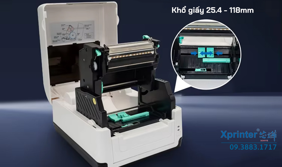 Xprinter XP-T451B 감열전사 바코드 프린터 203dpi USB/LAN/COM - 이미지 1