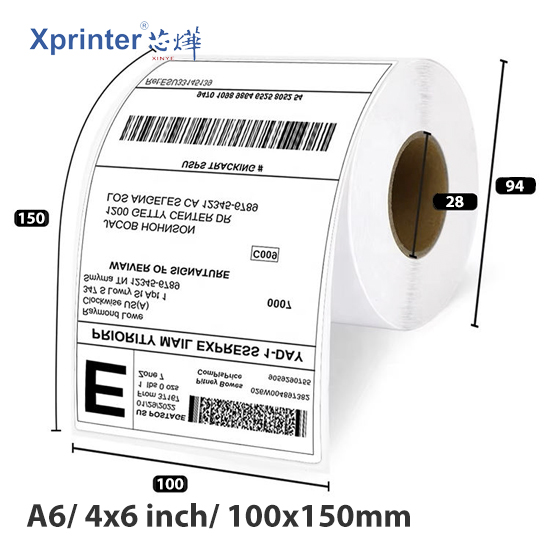 A6 감열지 100x150mm 350매 롤 Xprinter
