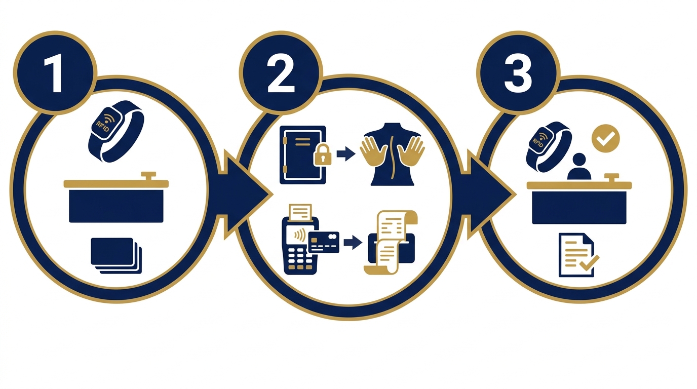 Giải pháp cashless onsen hoạt động như thế nào?