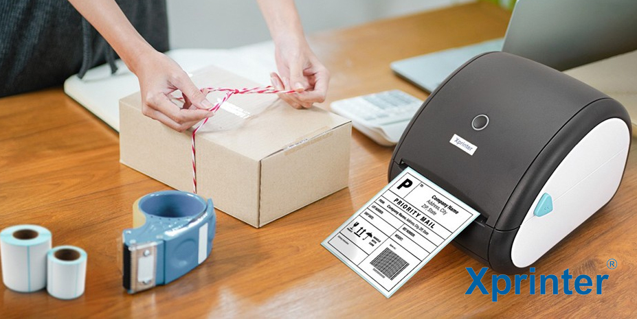 Xprinter XP-422B Label Printer USB + LAN — Barcode & Shipping Label Printing 2