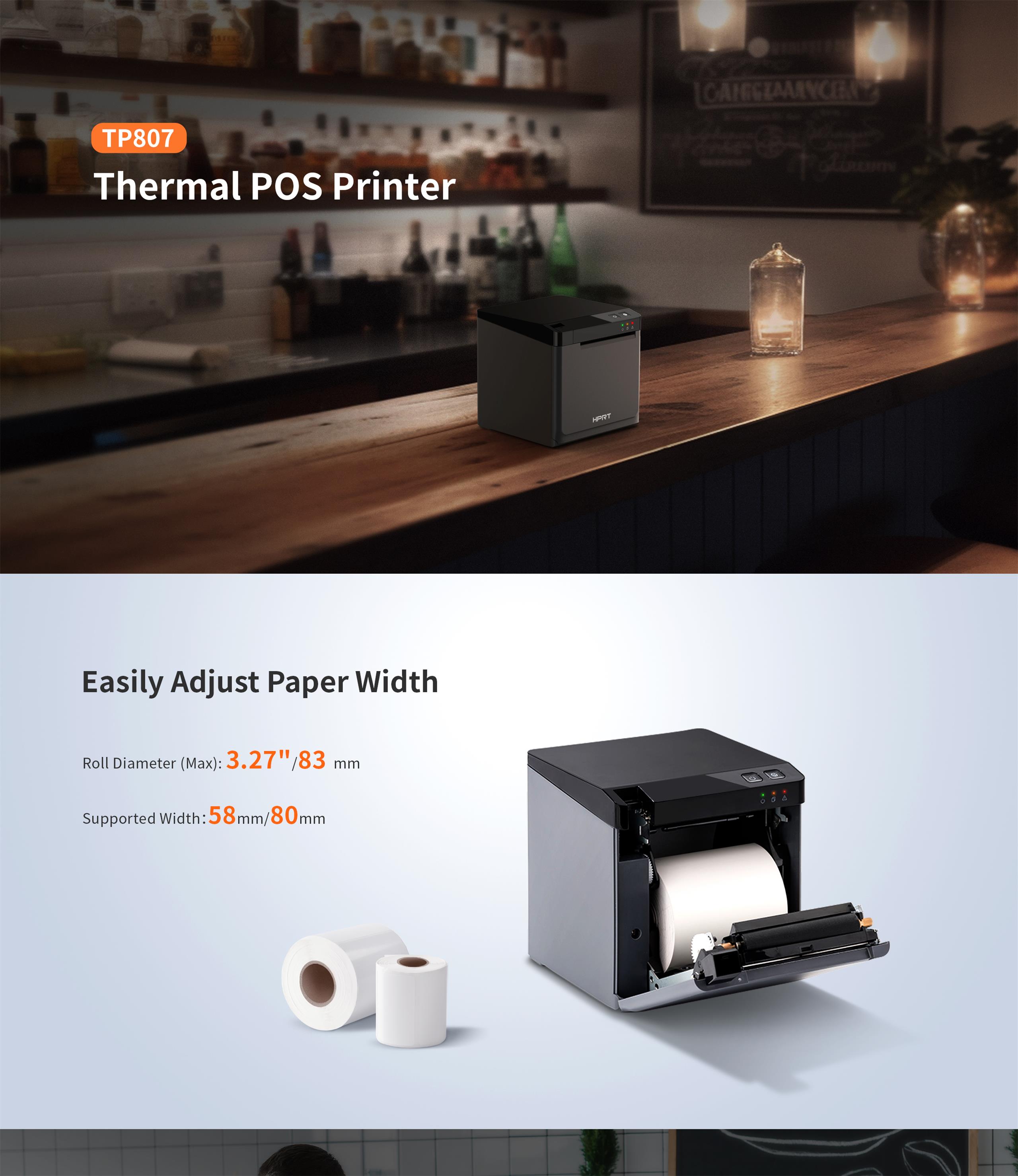 Máy in hóa đơn nhiệt HPRT TP807 khổ 3 inch 4