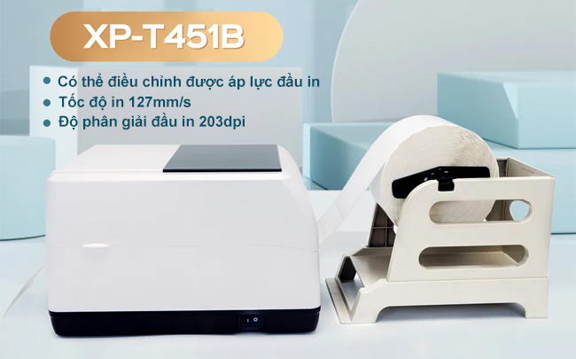 Xprinter XP-T451B Thermal Transfer Barcode Printer 203dpi USB/LAN/COM