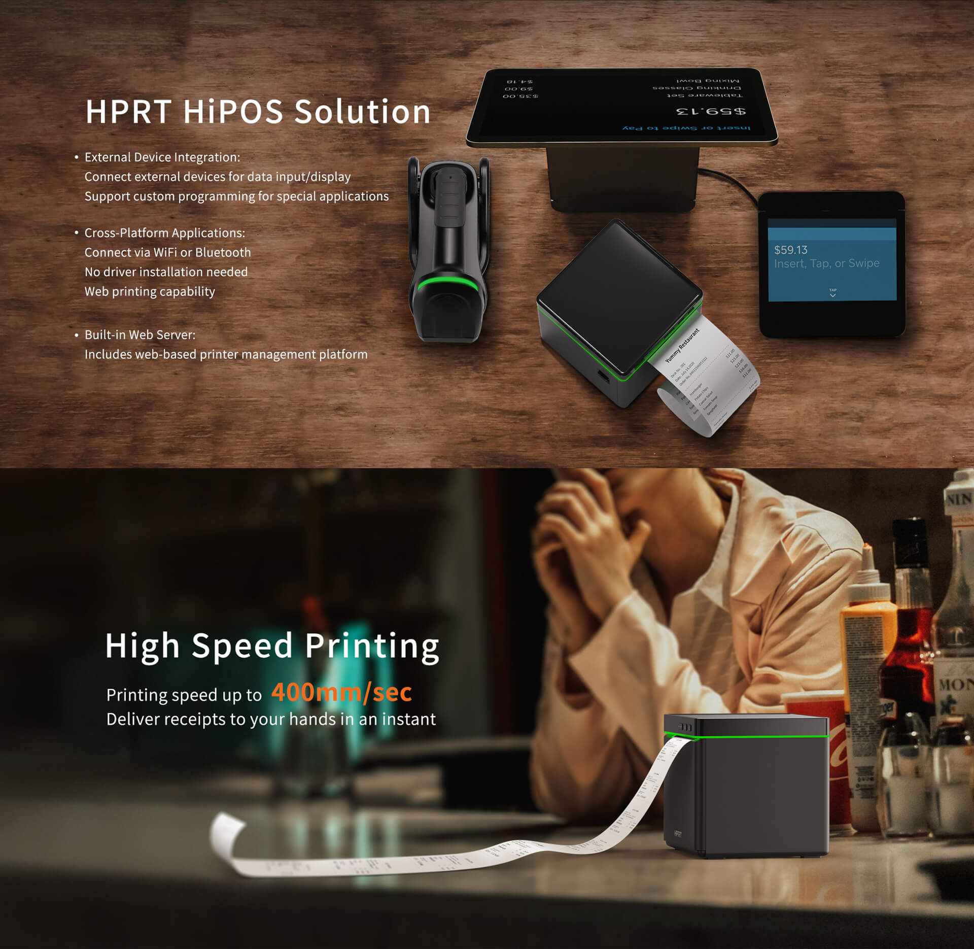 Máy in hóa đơn HPRT TP900-i — Thermal Cloud POS Printer 5