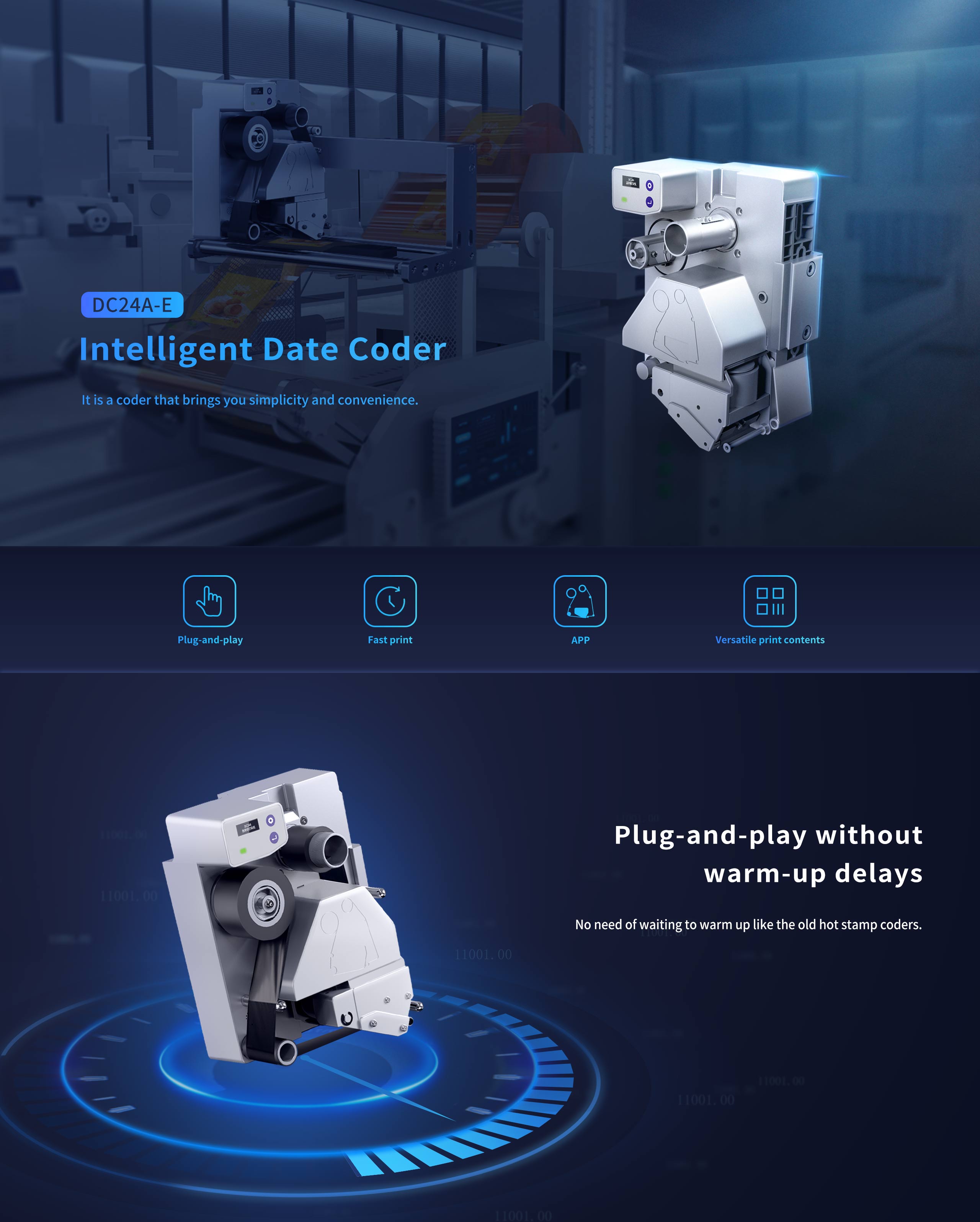 Máy in date HPRT DC24A-E — Máy in TTO nhiệt chuyển thông minh - ảnh 4