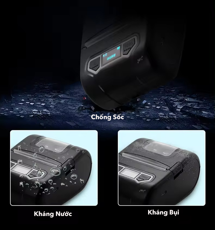 Máy In Nhiệt Mini Di Động Xprinter XP-P301A Bluetooth - ảnh 4