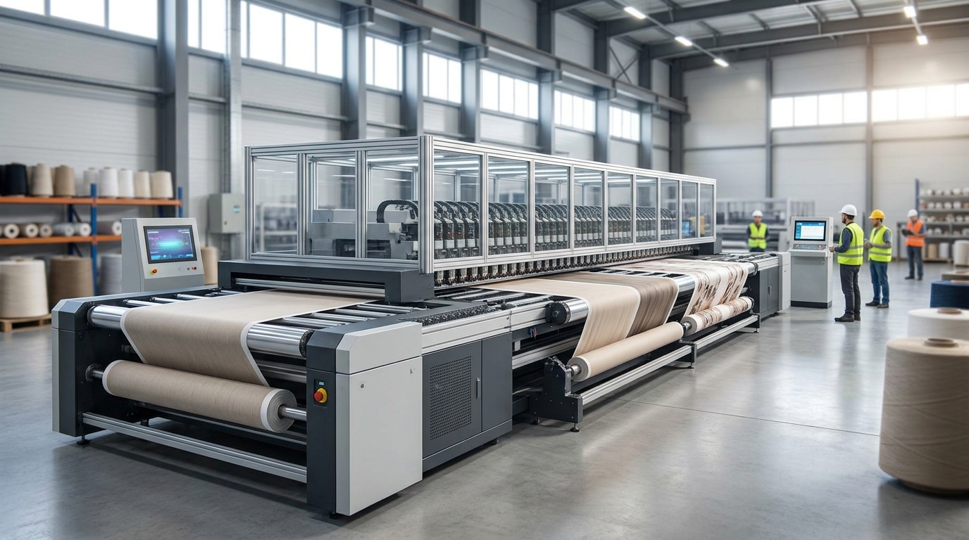 Hanin DA208S COLORS On-line Sizing — Direct-to-fabric digital printer, 96 Kyocera printheads