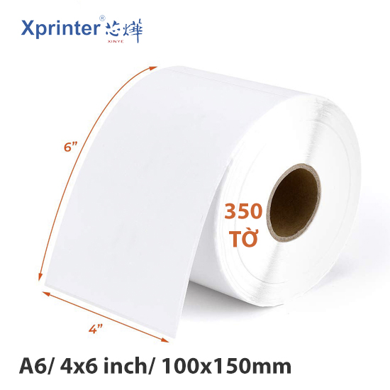 A6 감열지 100x150mm 350매 롤 Xprinter - 이미지 1