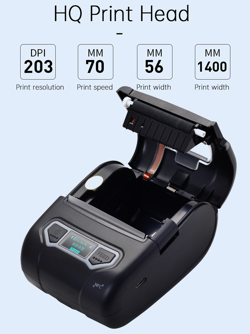 Máy in hóa đơn, tem nhãn di động Xprinter XP-P201A 6