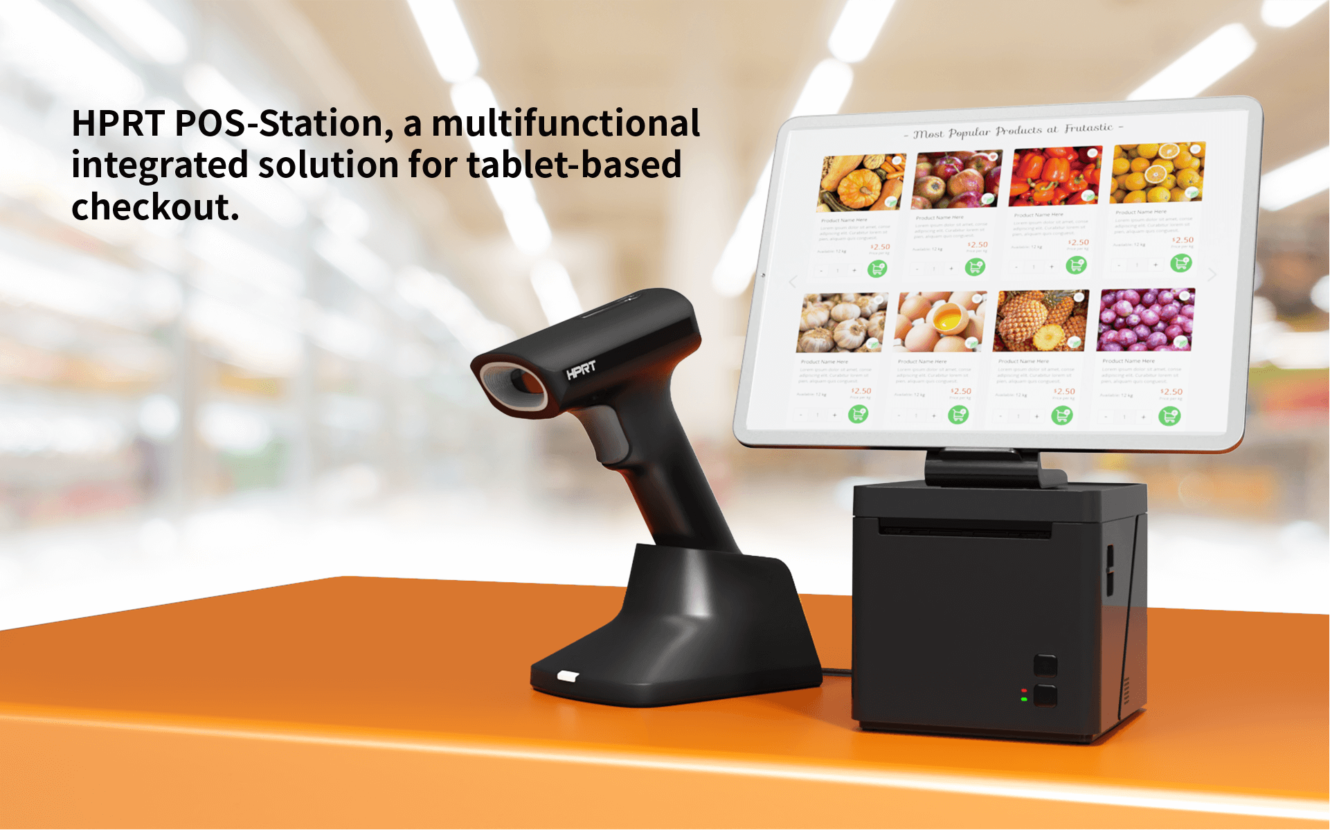Máy in hóa đơn HPRT TP80N-PS Tablet POS Station 6
