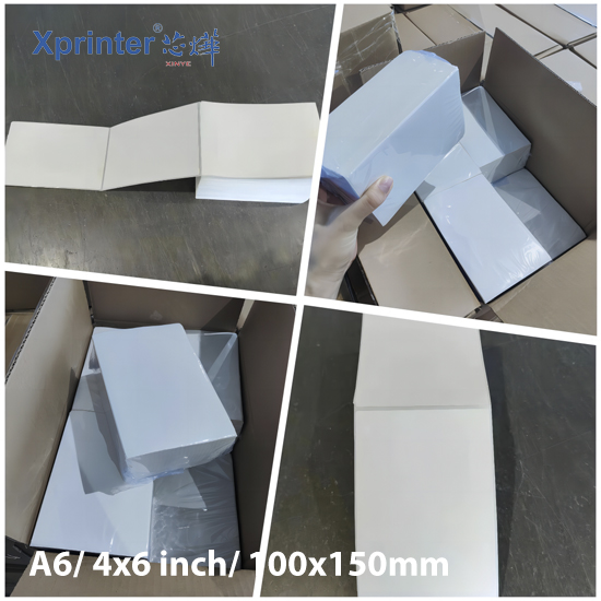 A6 Thermal Paper Xprinter 100x150mm Full Topcoat - 500 Labels 4