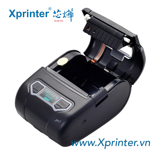 Máy in hóa đơn di động Xprinter XP-P201A — LCD 19 ngôn ngữ, pin 2550mAh 2