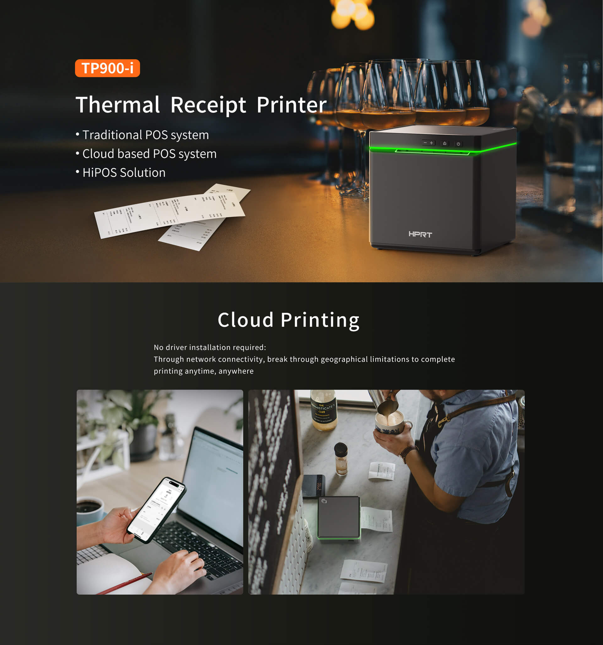 Máy in hóa đơn HPRT TP900-i — Thermal Cloud POS Printer 4
