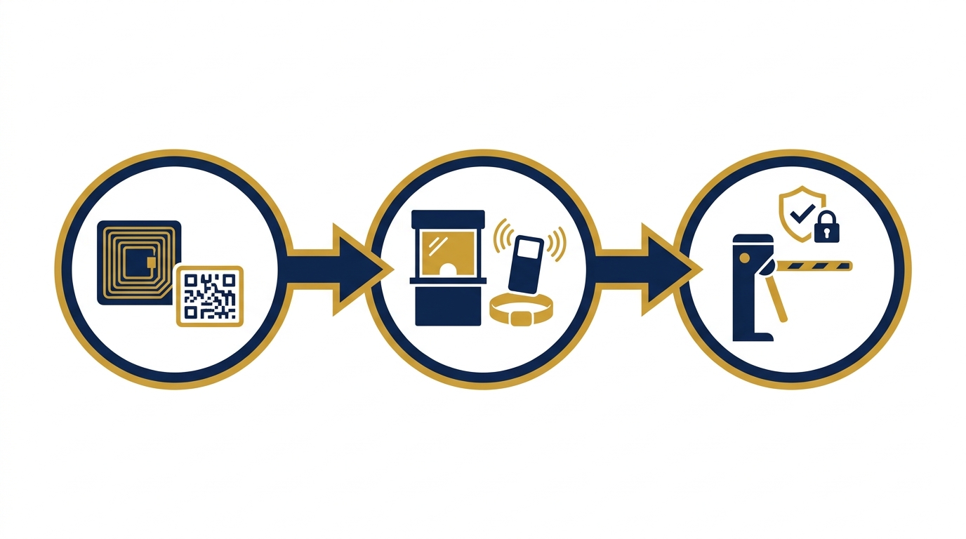 Combo vé một vòng tay RFID hoạt động theo cơ chế nào?