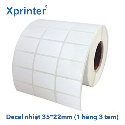 감열지 라벨 3연 35x22mm - 6,000매 롤, 1열 3매