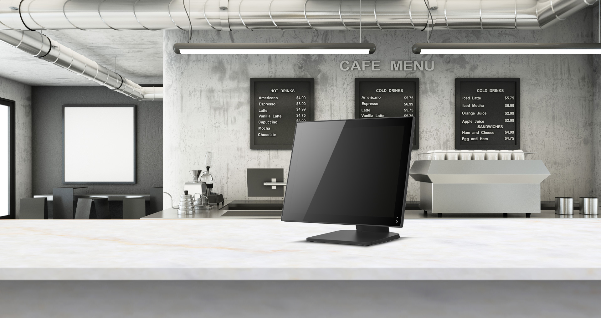 POSBANK APEXA CORE 1500 一体式 POS 机 15" TFT LCD 显示屏，Intel Core i3/i5 第11/12/13代