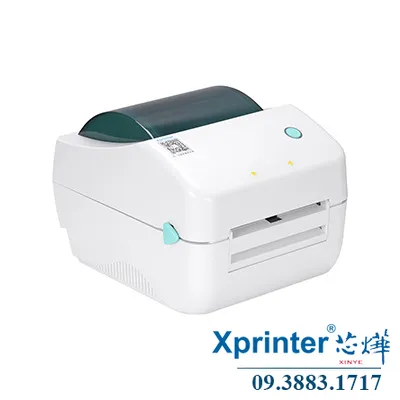 Máy in mã vạch Xprinter XP-450B: tốc độ 152mm/s, khổ in 108mm, in nhiệt trực tiếp