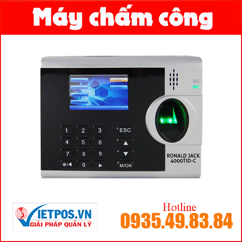 Fingerprint and proximity card time attendance machine Ronald Jack 4000TID–C
