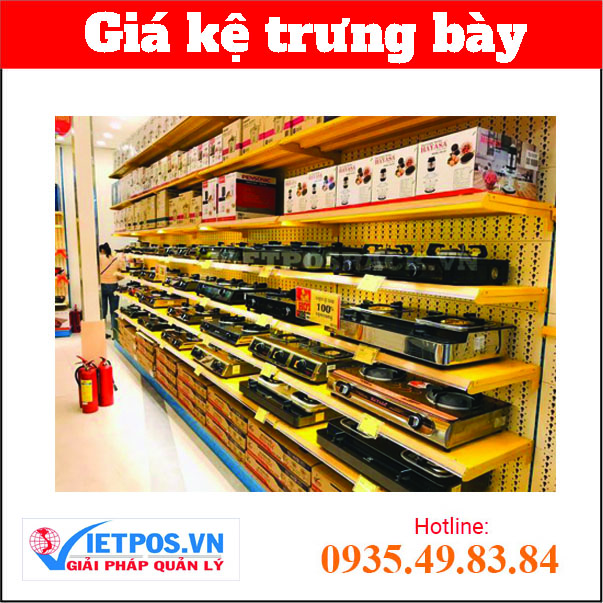 Kệ siêu thị màu vàng 2