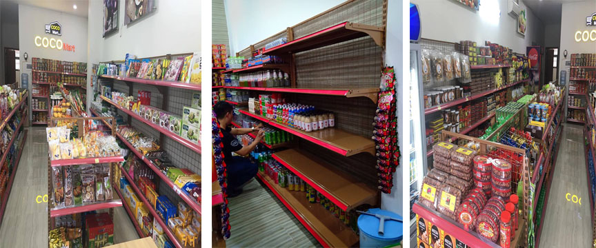Brown supermarket shelf 2
