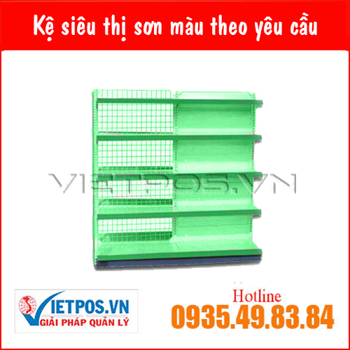 Kệ siêu thị màu xanh lá