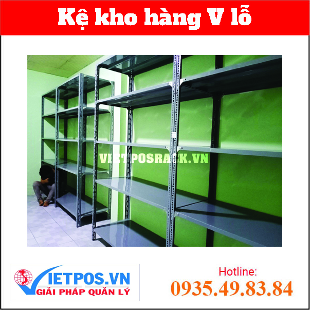 Slotted Angle Shelf (L1M x W0.6M x H1.6M) 4 tiers 3