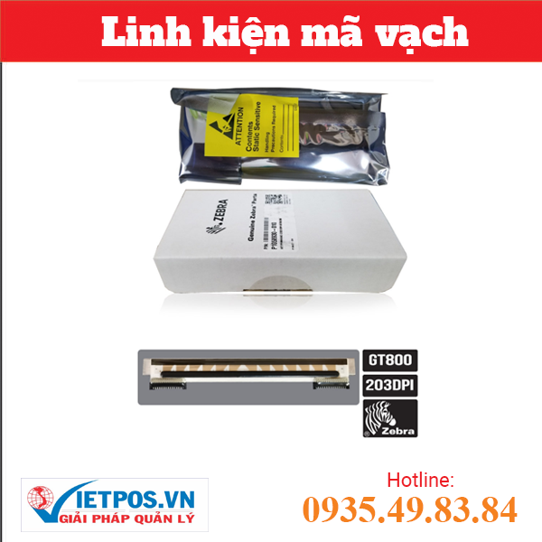 Zebra GT800/GT820 203DPI Barcode Printer Printhead
