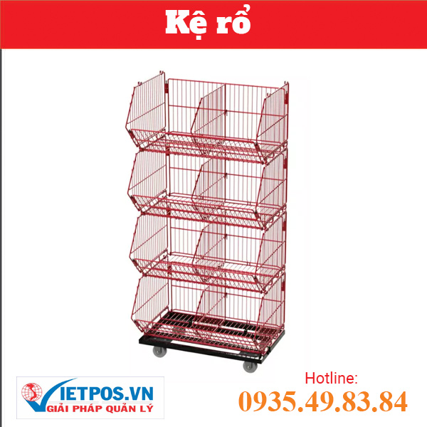 4-Tier Stackable Basket Shelf