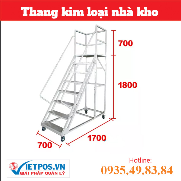 Thang kim loại nhà kho LT-13