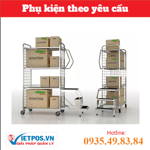 Xe đẩy hàng 4 tầng
