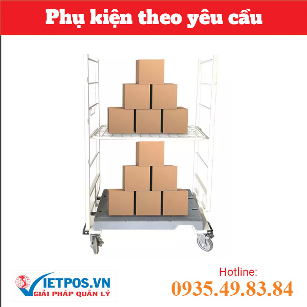 Xe đẩy nhà kho chữ U có đế nhựa