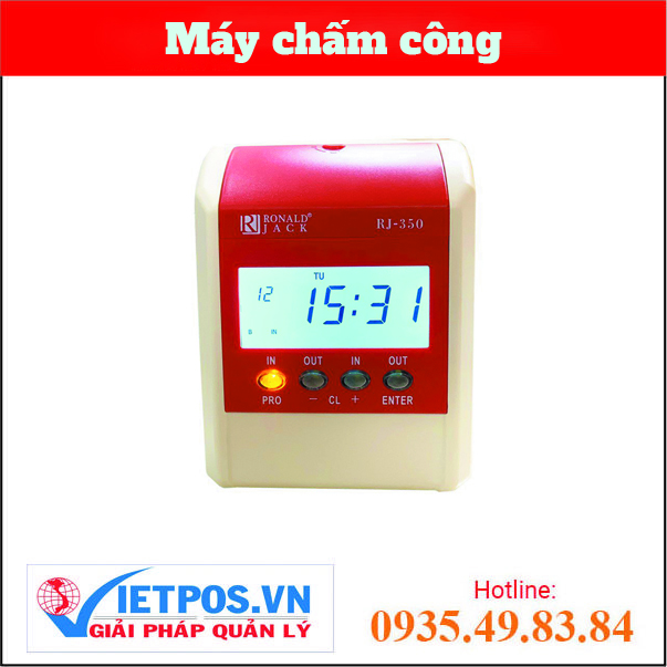 Ronald Jack RJ-350 máy chấm công thẻ giấy in kim