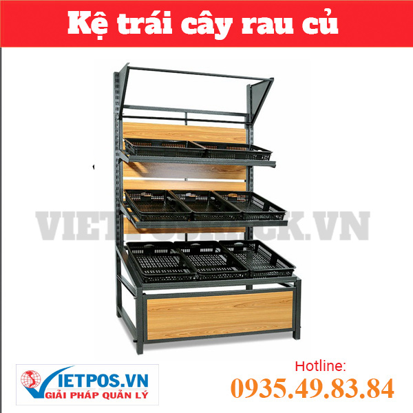 Kệ gỗ kết hợp thép