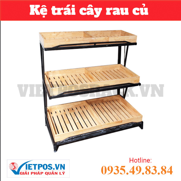 Kệ trái cây đơn mâm gỗ