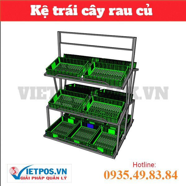 Kệ trái cây đôi mâm rổ