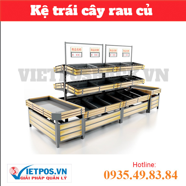 Kệ trái cây đôi mâm gỗ